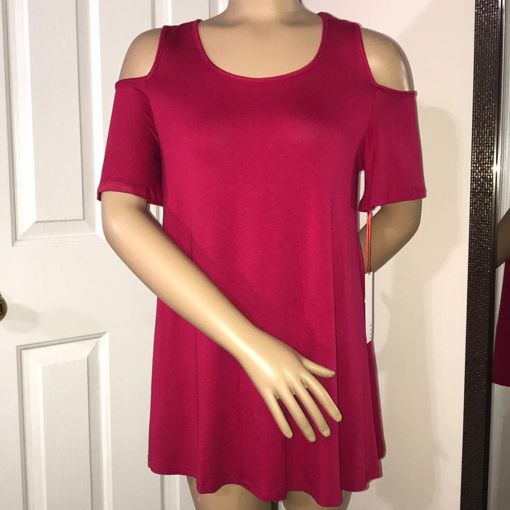 Elle Cold Shoulder Top in Berrylicious